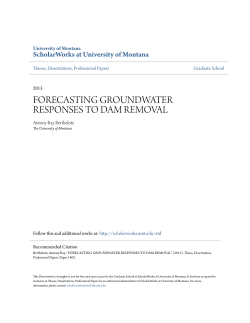 forecasting groundwater responses to dam removal