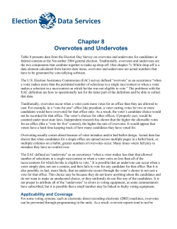 Chapter 8 Overvotes and Undervotes