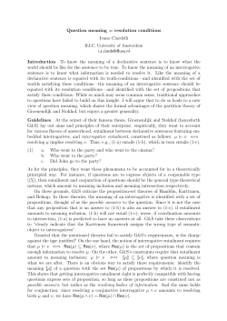 Question meaning = resolution conditions