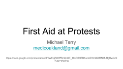 First Aid at Protests