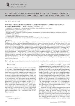 Estimating maximal hEart ratE with thE `220