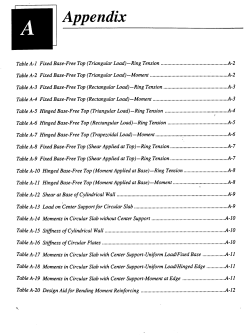 Tables for Circular Tanks