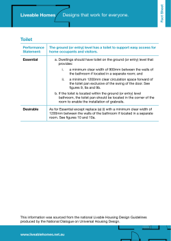 Designs that work for everyone. Liveable Homes Toilet