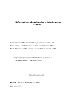 Deforestation and credit cycles in Latin American countries