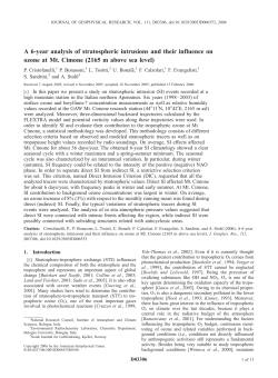 A 6-year analysis of stratospheric intrusions and their influence