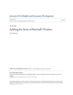 Splitting the Atom of Marshall`s Wisdom