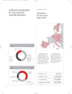 Santander is the euro zone`s largest bank A BANK DIVERSIFIED BY