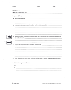 CHAPTER 8 SECTION REVI EW 8.1 Complete the