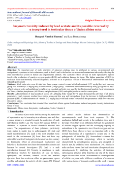 Enzymatic toxicity induced by lead acetate and its possible reversal