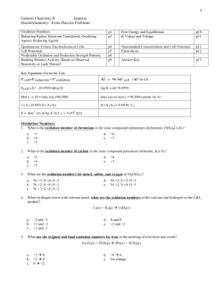 Ch 19 Electrochem Practice Problems