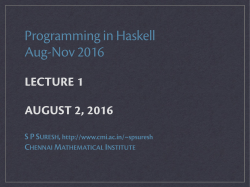 Lecture 1. August 2, 2016