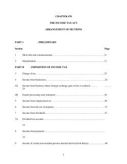 Income Tax Act - Kenya Revenue Authority
