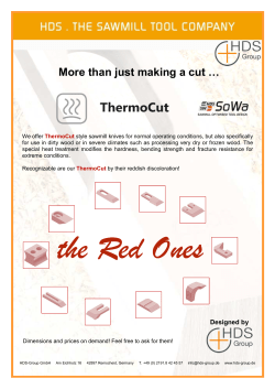 than just making a cut &hellip; ThermoCut Sawmill knives &ndash; The Red Ones