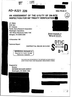 An Assessment of the Utility of On-Site Inspection for INF Treaty