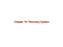 Chapter 17: Recovery System