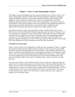 Chapter 1: Sussex County Demographic Analysis