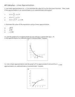 AP Calculus - Linear Approximations