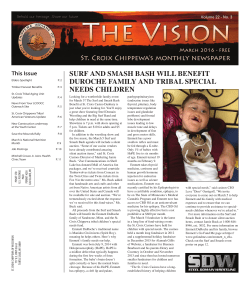 March - St. Croix Chippewa Indians of Wisconsin