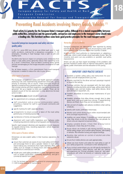 Preventing Road Accidents involving Heavy Goods - EU-OSHA