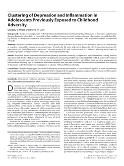 Clustering of depression and inflammation in adolescents previously