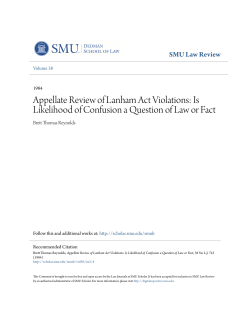 Appellate Review of Lanham Act Violations: Is