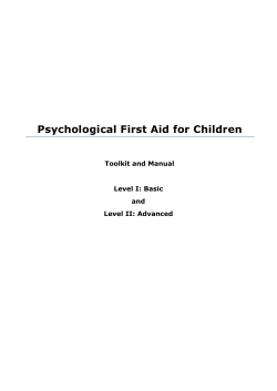 Psychological First Aid for Children