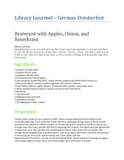 Library Gourmet &ndash; German Octoberfest