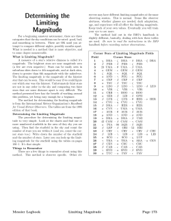 Determining the Limiting Magnitude
