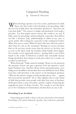 Categorical Preaching