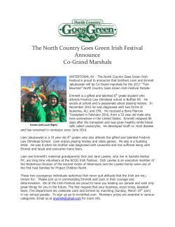 The North Country Goes Green Irish Festival Announce Co