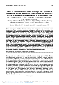 Effect of protein restriction on the messenger RNA contents of bone
