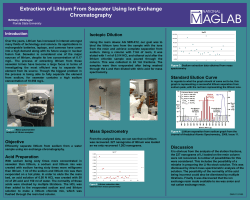 Extraction of Lithium From Seawater Using Ion Exchange