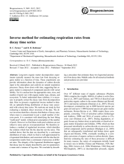 Biogeosciences Inverse method for estimating respiration rates from