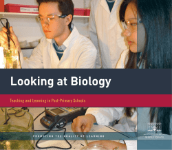 Looking at Biology - Department of Education and Skills