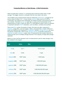 Computing Memory or Data Storage &ndash; A Brief Introduction When we
