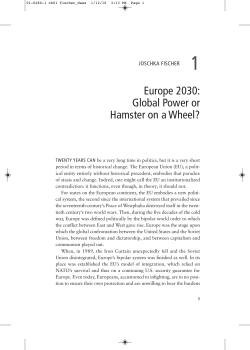 Europe 2030: Global Power or Hamster on a Wheel?