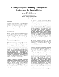 A Survey of Physical Modelling Techniques for