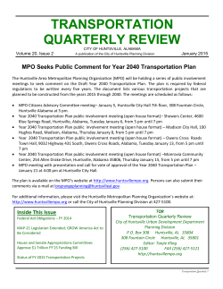 TQR January 2015 - Search Huntsville MPO