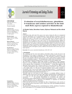 - Journal of Entomology and Zoology Studies