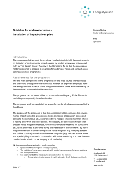 Guideline underwater noise april 2016