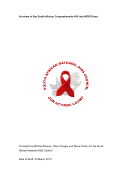 A review of the South African Comprehensive HIV and AIDS