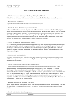 Chapter 7: Membrane Structure and Function - Biology E