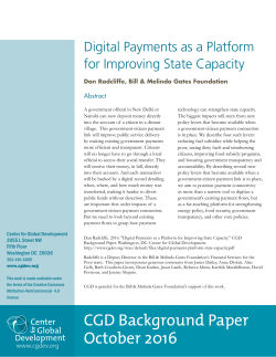 Payments and Governance - Center For Global Development