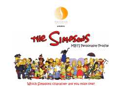 Simpsons MBTI Personality Profile