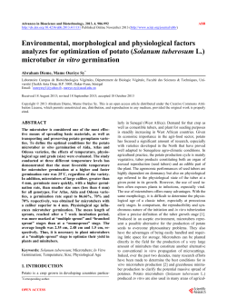 Environmental, morphological and physiological factors