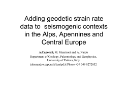 Adding geodetic strain rate data to seismogenic contexts in the Alps