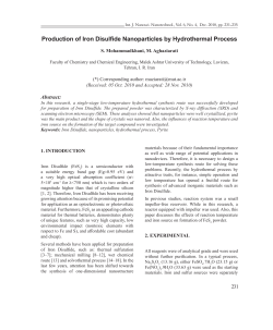 - International Journal of Nanoscience and