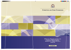 Corruption and Crime Commission &mdash; Report on a Purchase of Land
