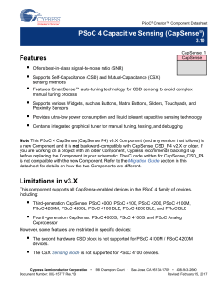 CapSense Component datasheet