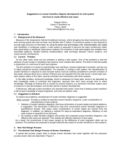 Suggestions on screen transition diagram development for web